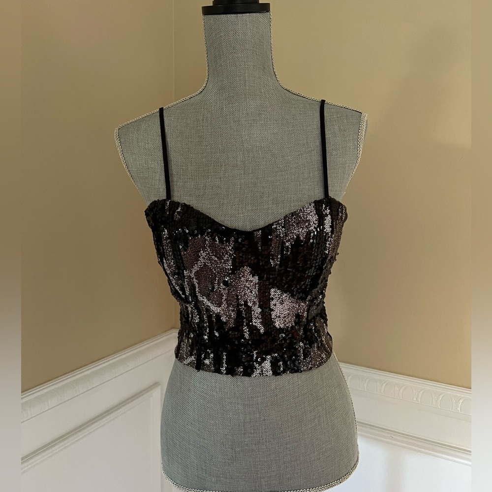 Sequin crop top
